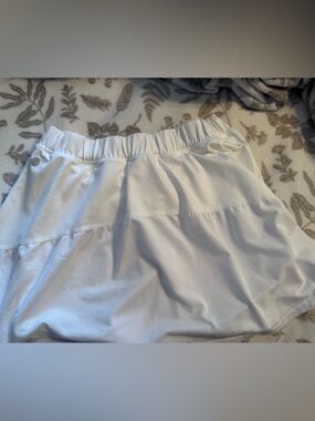 Girls Zella White Elastic Waist Athletic Skort Size 10/12